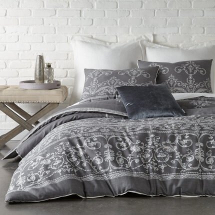 Belvedere Charcoal Duvet Set